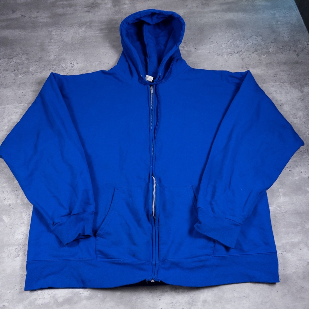 y2k gildan hoodie zip up boxy mens xl